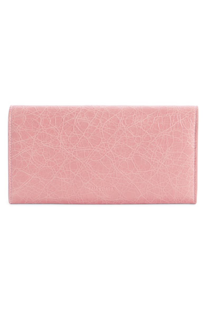 Le City Charm Textured Leather Long Wallet, Alternate, color, 5826 VINTAGE PINK