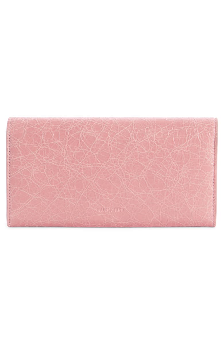 Balenciaga Le City Charm Textured Leather Long Wallet, Alternate, color, 5826 Vintage Pink