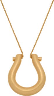 Reiss Parker Parallel Lines Pendant Necklace