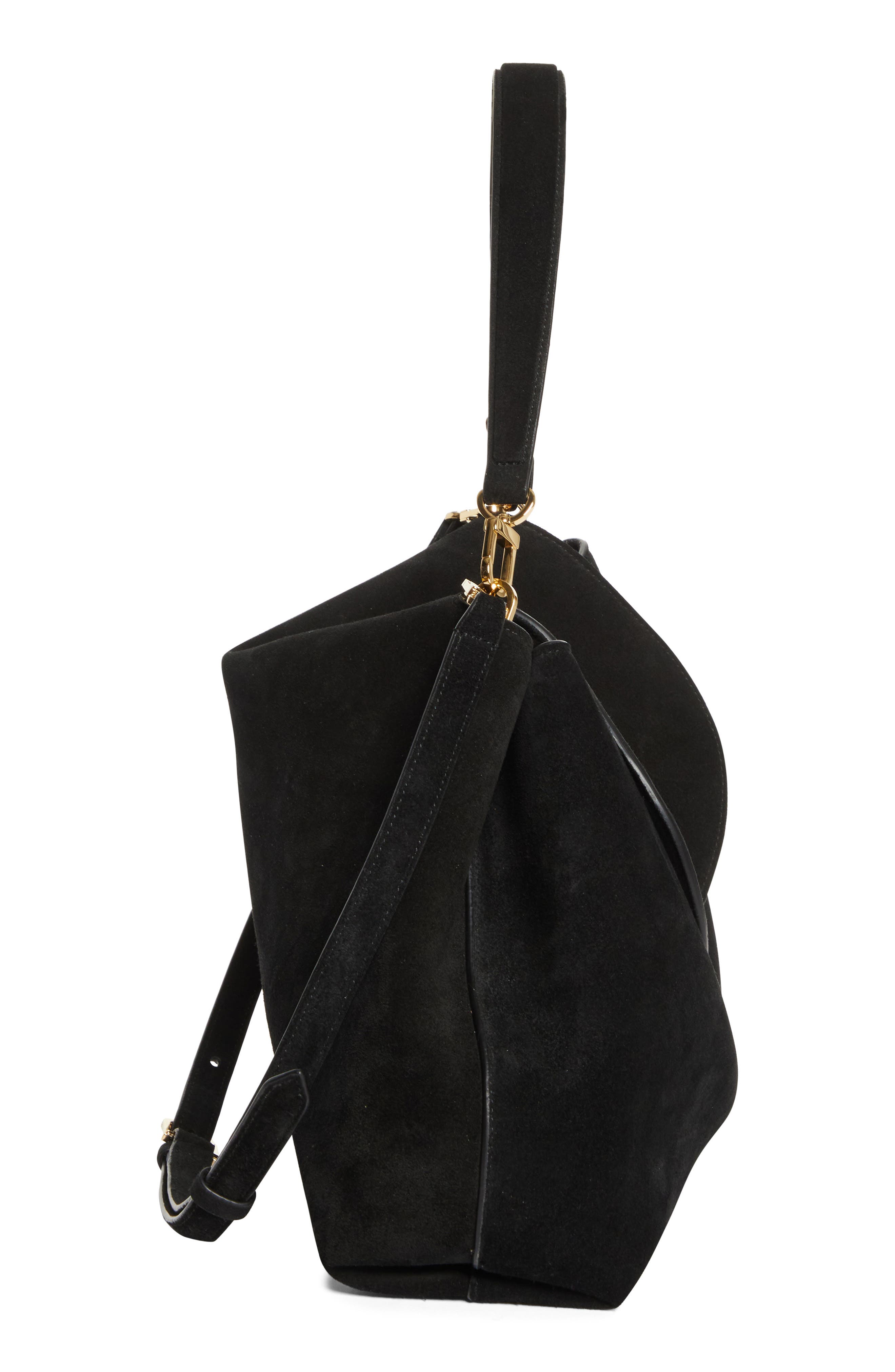 TOTEME T-Lock Satchel, Alternate, color, Black