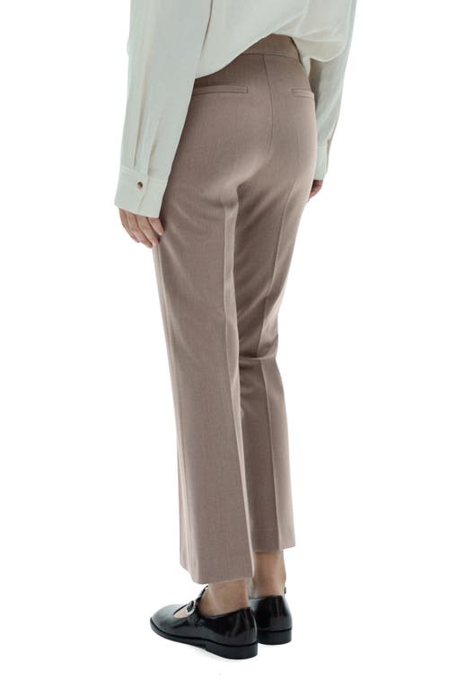 Shop Mango Flare Pants In Medium Brown