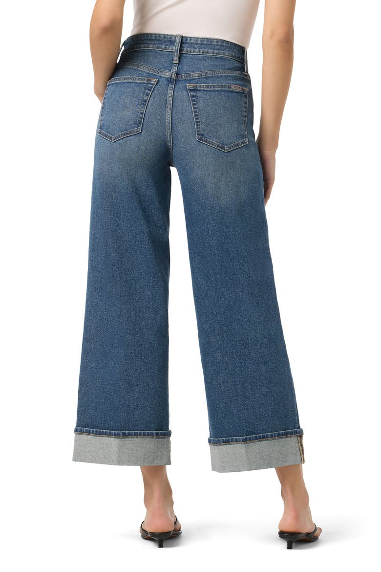 Cuffed High Waist Ankle Wide Leg Jeans, Alternate, color, GERTRUDE