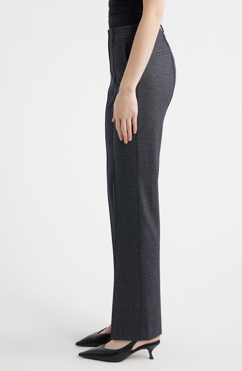 Theory Slim Herringbone Knit Pintuck Pants, Alternate, color, Navy Multi