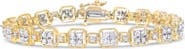 Haus of Brilliance 10K Yellow Gold 2.0 Cttw Diamond Square Link Bracelet - "