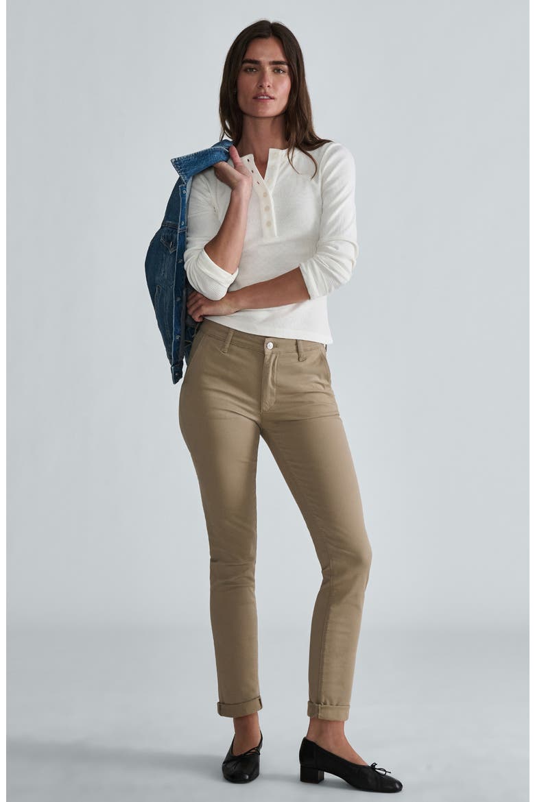 Kathleen Slim Stretch Twill Pants, Alternate, color, PALE KHAKI TWILL