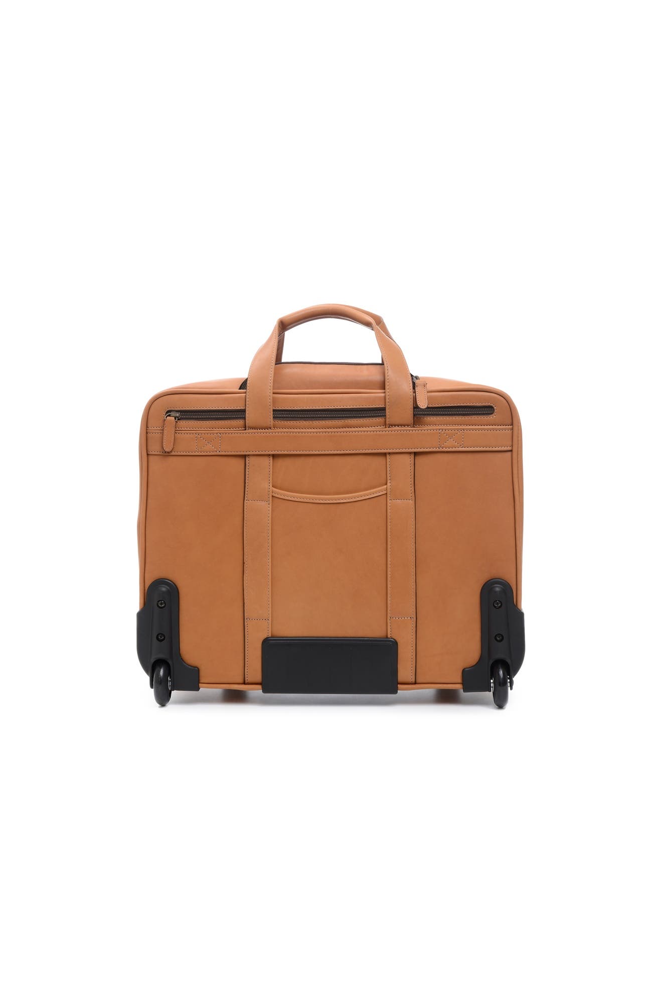 Kenton Wheeled Leather Travel Briefcase, Alternate, color, Tan