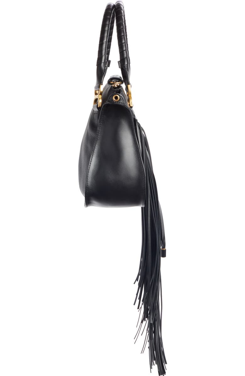 Chloé Medium Marcie Fringe Leather Satchel, Alternate, color,