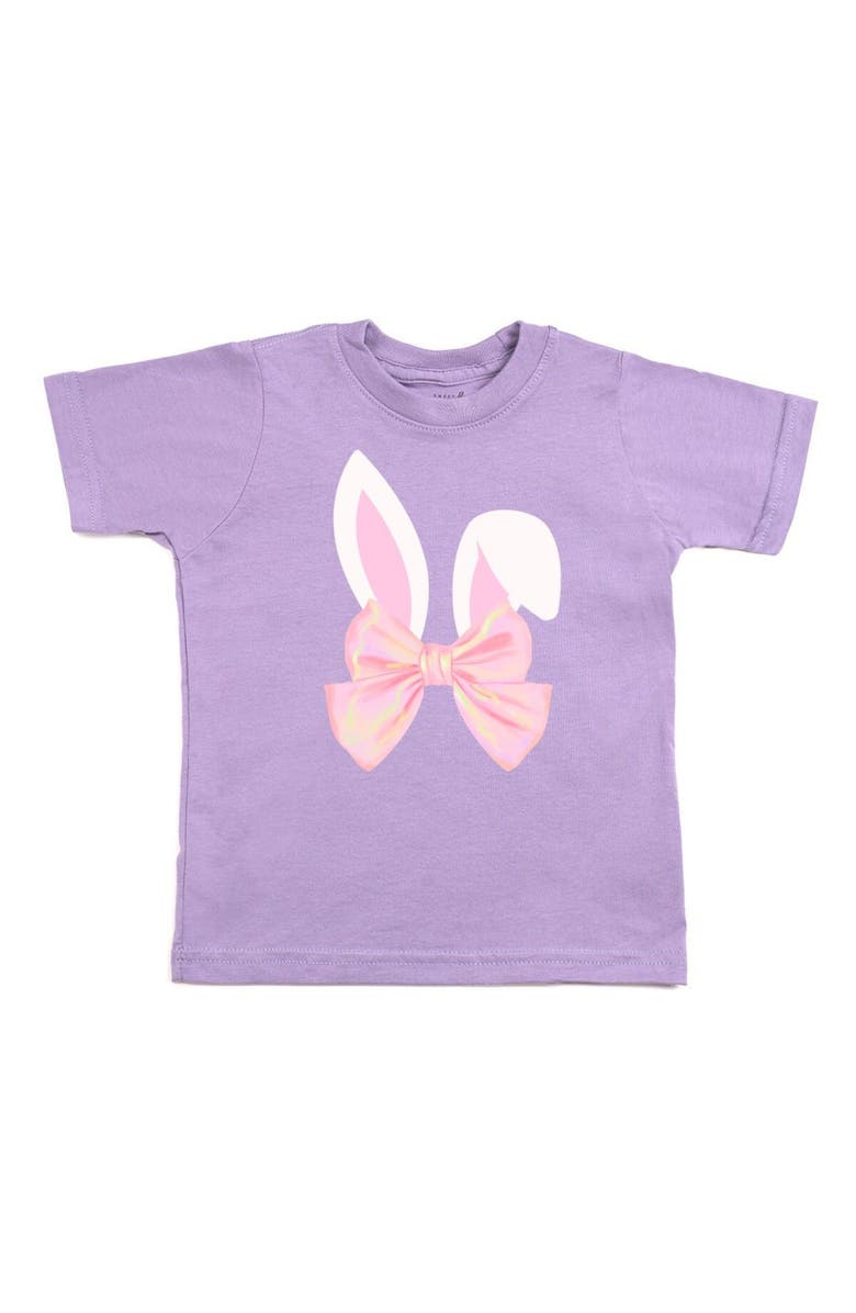 Sweet Wink Bunny Bow Easter Short Sleeve T-Shirt, Main, color, 