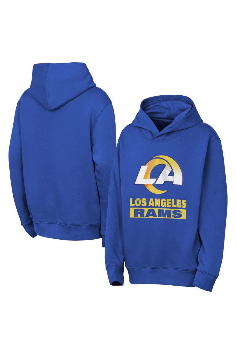 Youth Outerstuff  Royal Los Angeles Rams Back to Basics Hoodie, Main, color, Royal