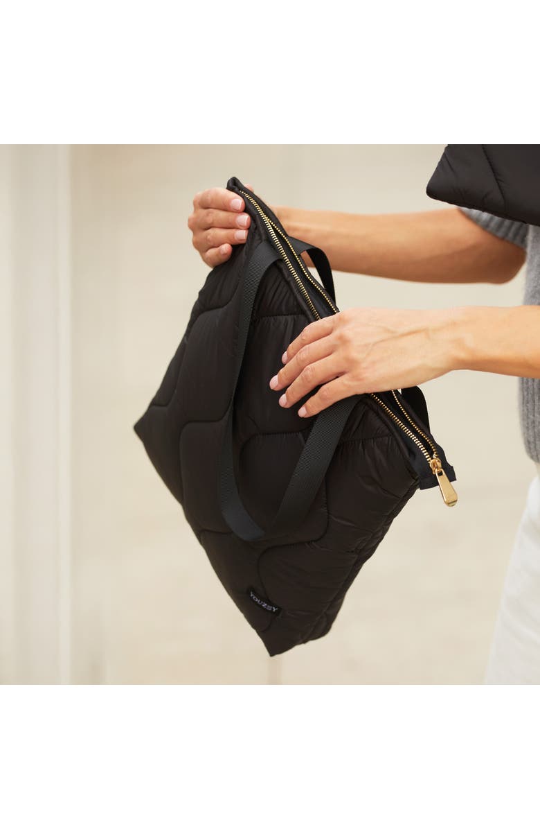 Youzey The Slim Puffer Tote, Alternate, color, Black