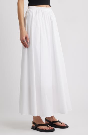 Cotton Poplin Maxi Skirt