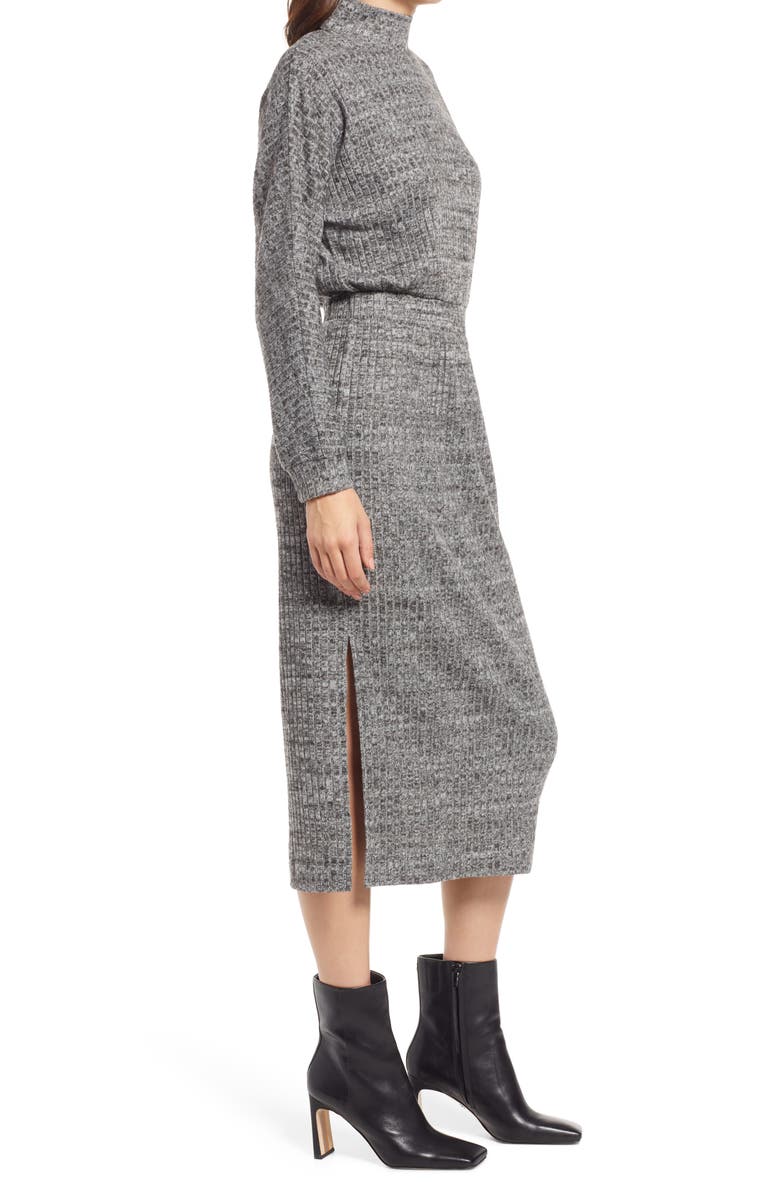 FLORET STUDIOS Ribbed Long Sleeve Sweater Dress, Alternate, color, 