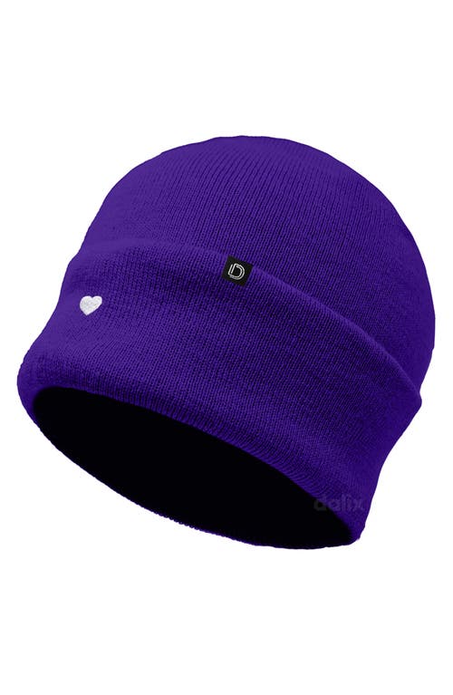 Dalix Lil Heart Beanie Cap In Purple