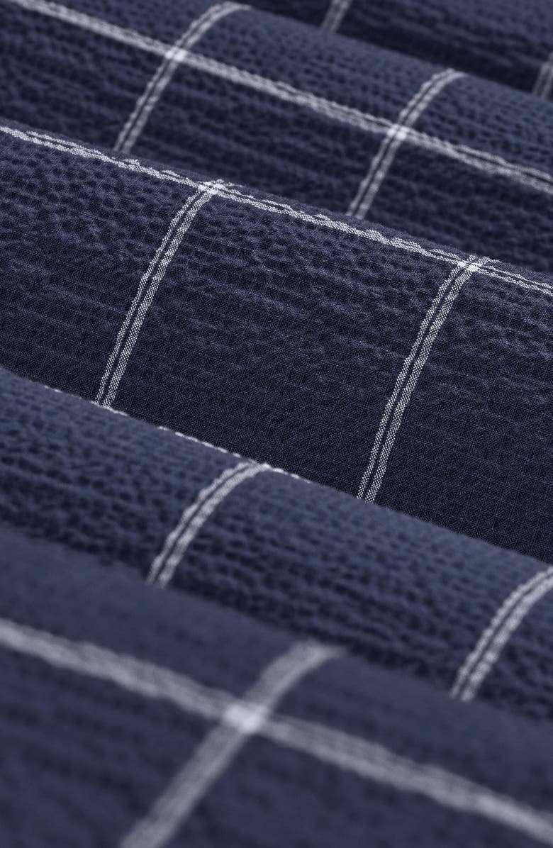 Bugatchi Axel Shaped Fit Stretch Cotton Button-Up Shirt, Alternate, color, Navy