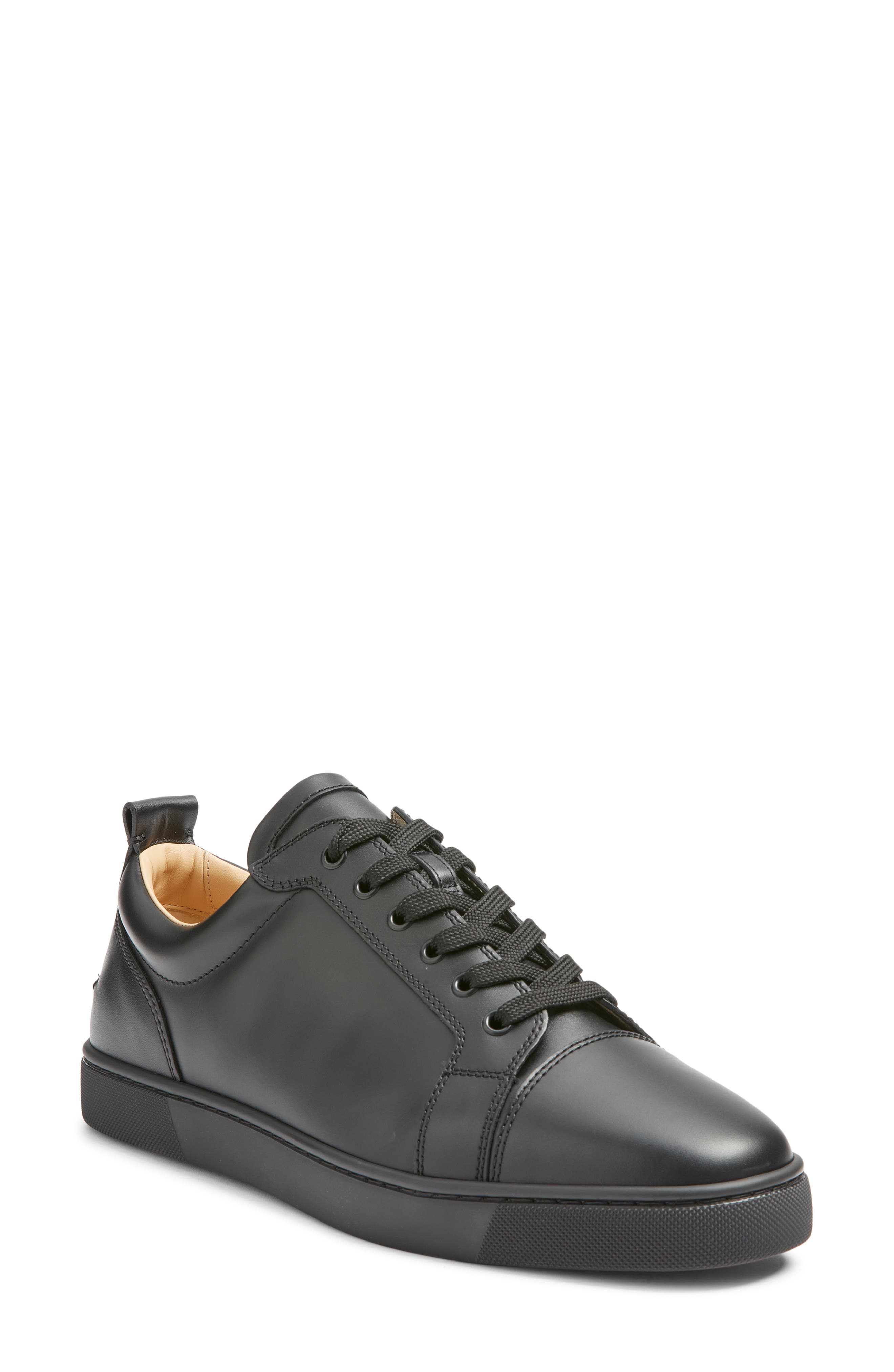 Christian Louboutin Louis Junior Sneaker, Main, color, Cm53-Black/ Black