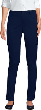 Lands' End Mid Rise Slim Cargo Chino Pants
