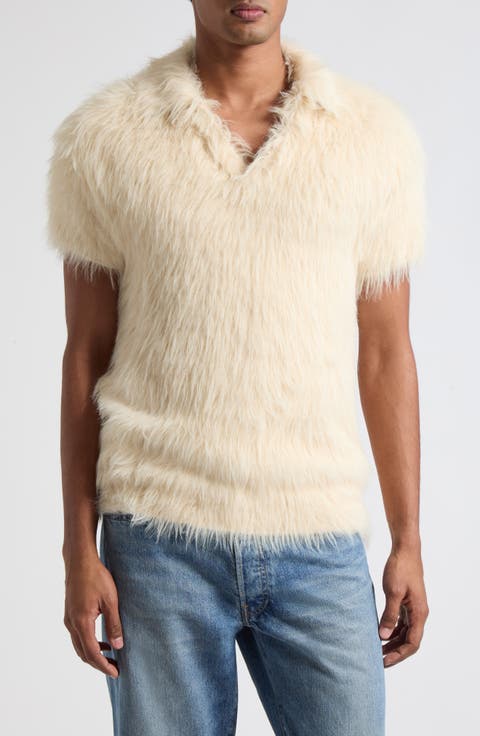 Faux Fur Polo