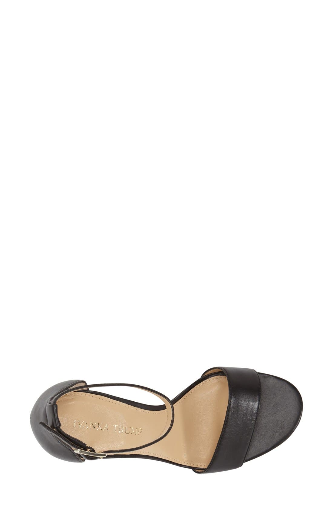 'Klover' Block Heel Ankle Strap Sandal, Alternate, color, BLACK NAPPA
