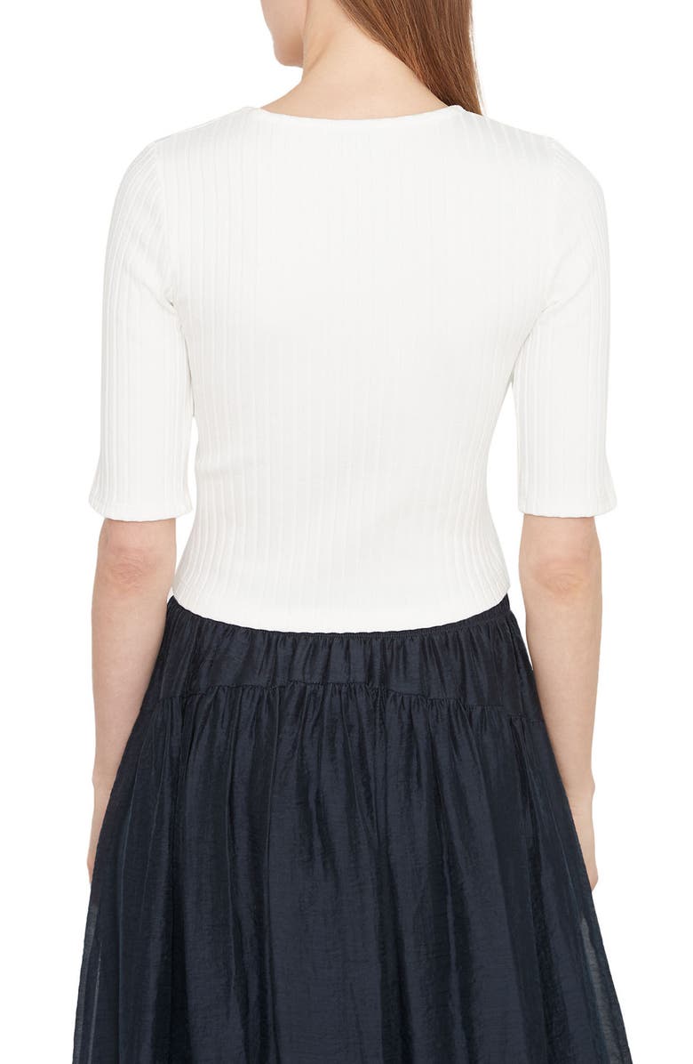 Vince Ribbed Elbow Sleeve Crop Top, Alternate, color,