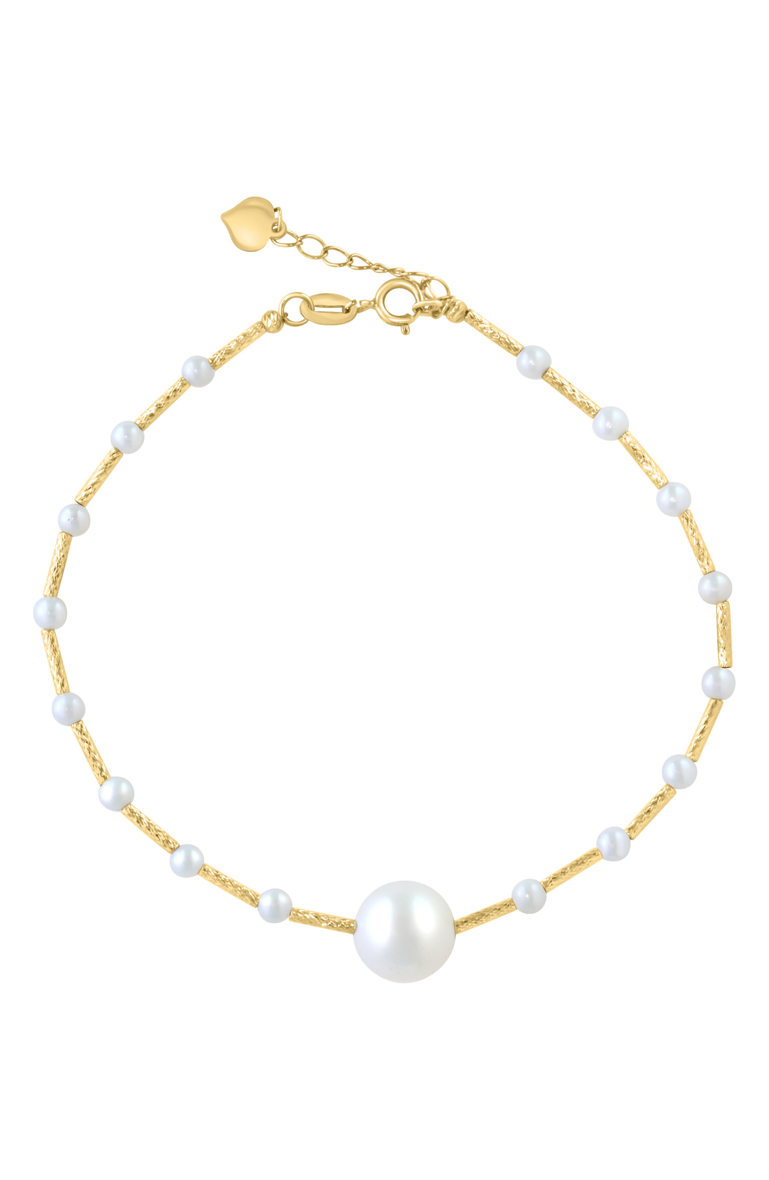 EFFY 14K Gold 2.5-8.5mm Freshwater Pearl Station Bracelet