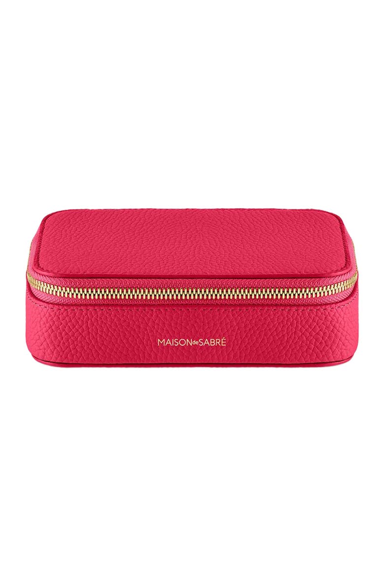 Leather Jewellery Case, Main, color, Shibuya Fuchsia