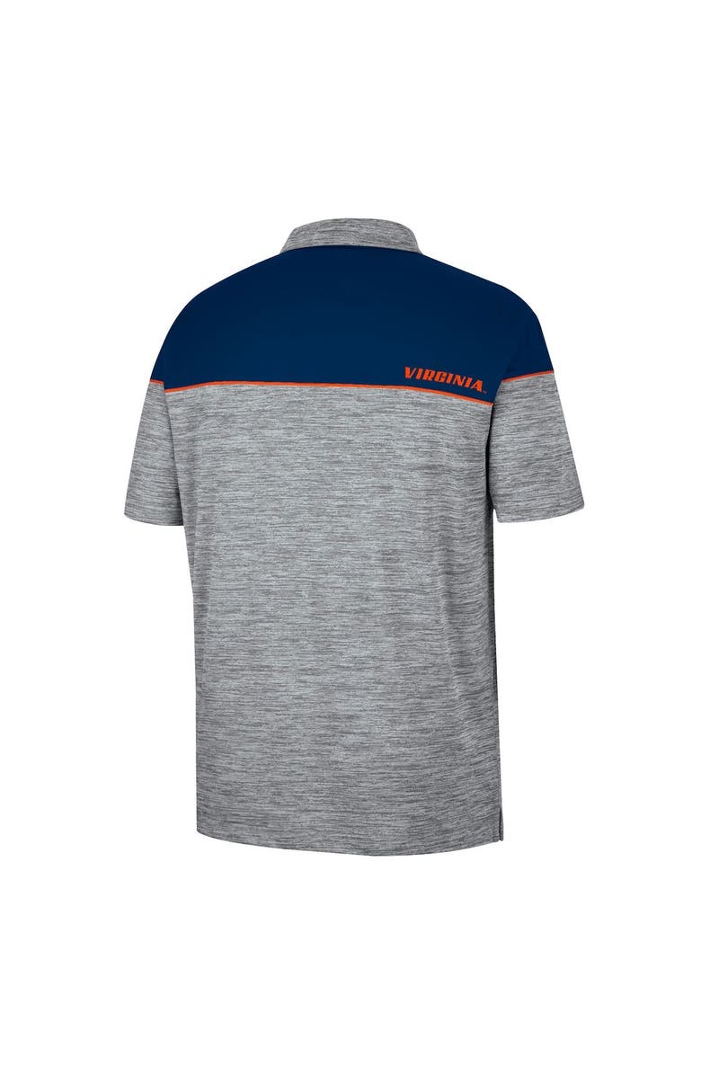 COLOSSEUM Men's Colosseum Heathered Gray/Navy Virginia Cavaliers Birdie Polo, Alternate, color, 