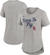 Nike Women's Nike Heather Gray St. Louis Cardinals Script Tri-Blend T-Shirt