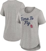 Nike Women's Nike Heather Gray St. Louis Cardinals Script Tri-Blend T-Shirt