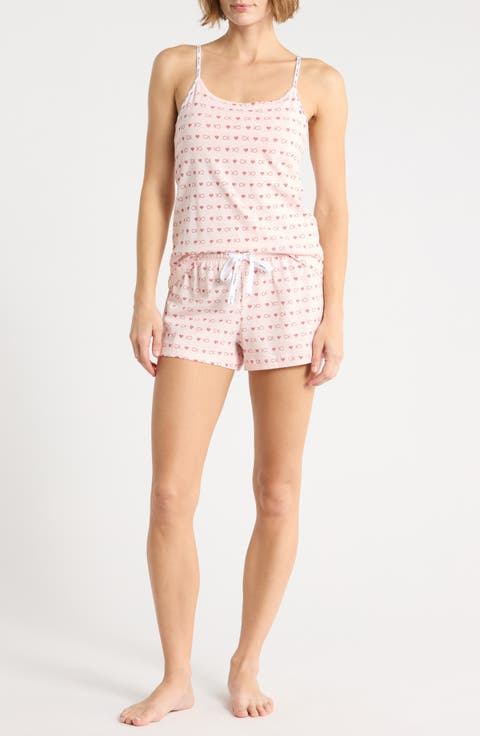 Stretch Cotton Camisole & Shorts Pajamas