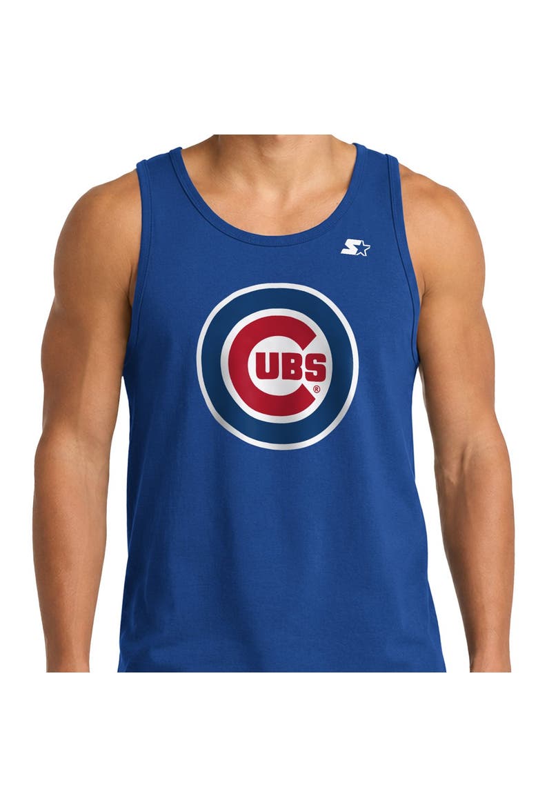 Men's Starter Royal Chicago Cubs Tank Top, Alternate, color, Royal
