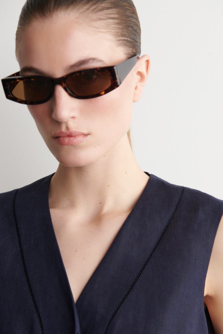 Embroidered-detail Linen Waistcoat, Alternate, color, NAVY