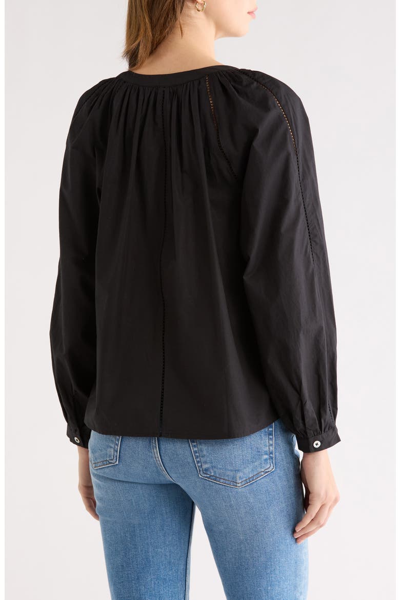 Beas Button-Up Top, Alternate, color, BLACK