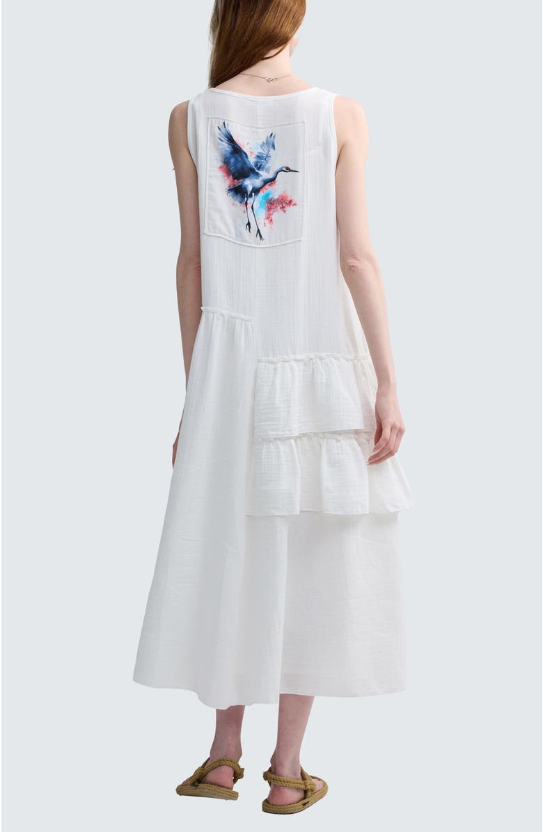LUUKAA Brielle Artistic Muslin Dress, Alternate, color, Ecru