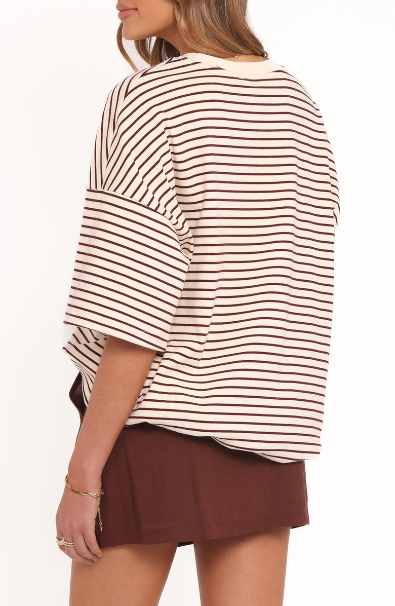 Petal & Pup Wilda Oversize T-Shirt, Alternate, color, Cream Tan Stripe