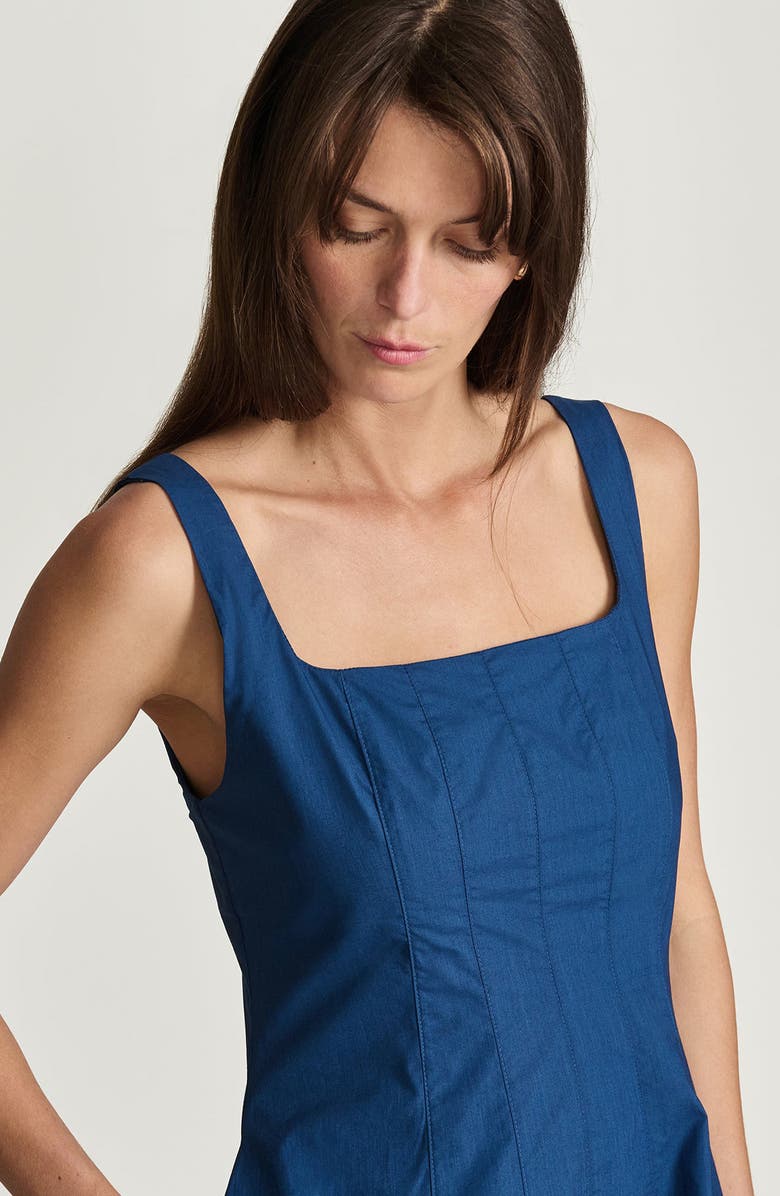 Mavi Jeans Peony Fit & Flare Minidress, Alternate, color, Navy Peony