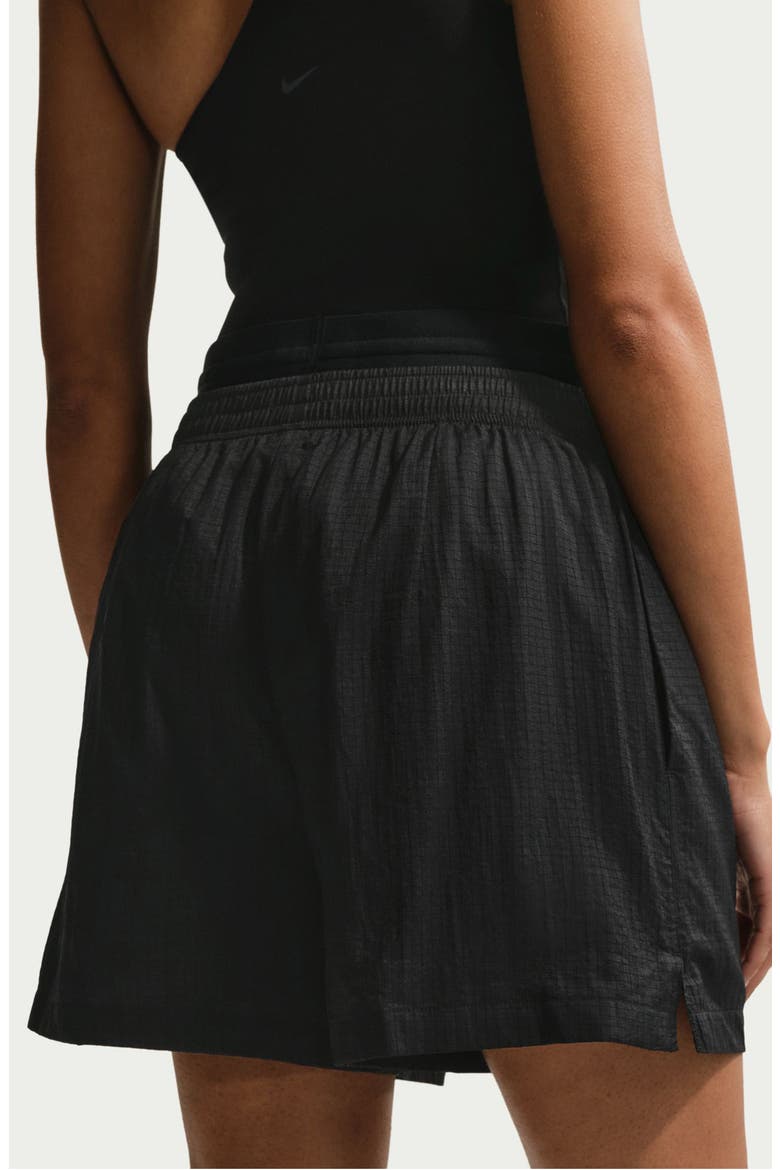 Double Waistband Drawstring Shorts, Alternate, color, BLACK/ BLACK