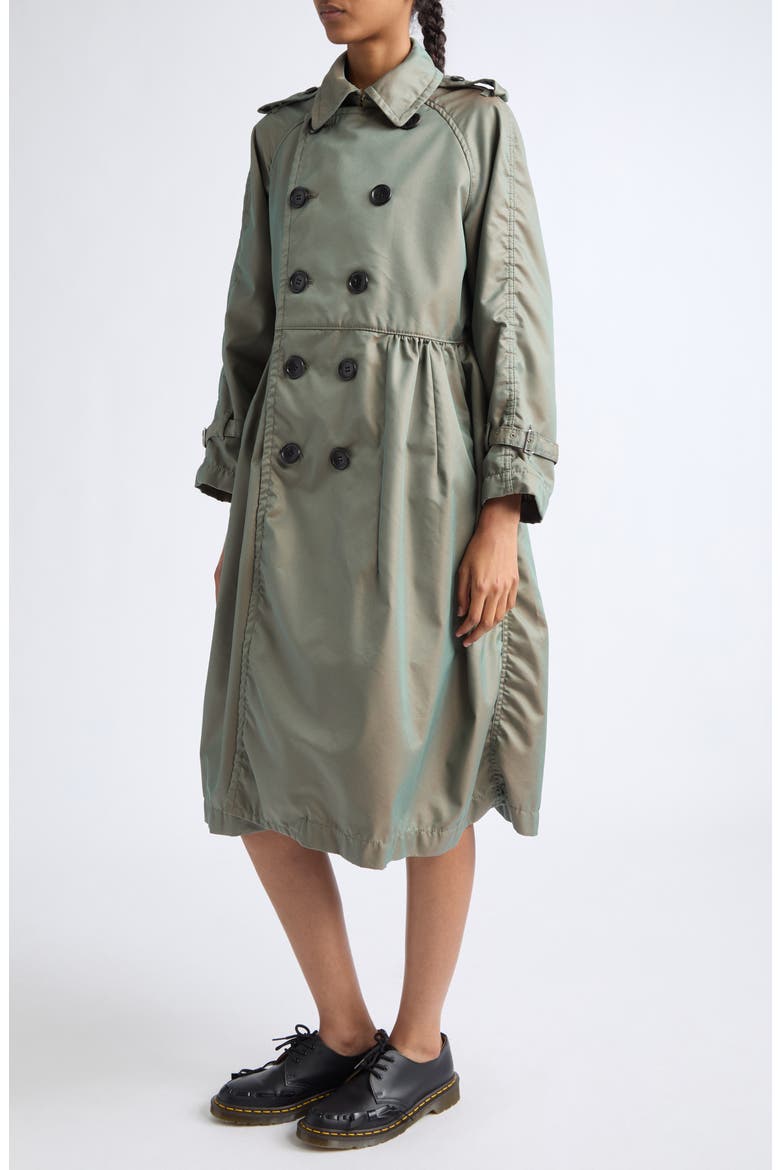 Double Breasted Twill Coat, Alternate, color, KHAKI