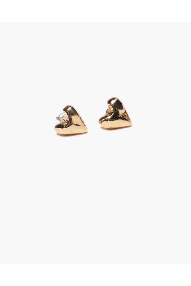 Coeur Earrings, Main, color, Brass