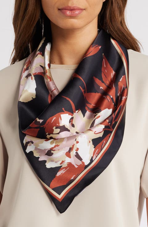 Print Square Silk Scarf