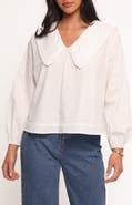 Petal & Pup Kenna Collared Cotton Poplin Top
