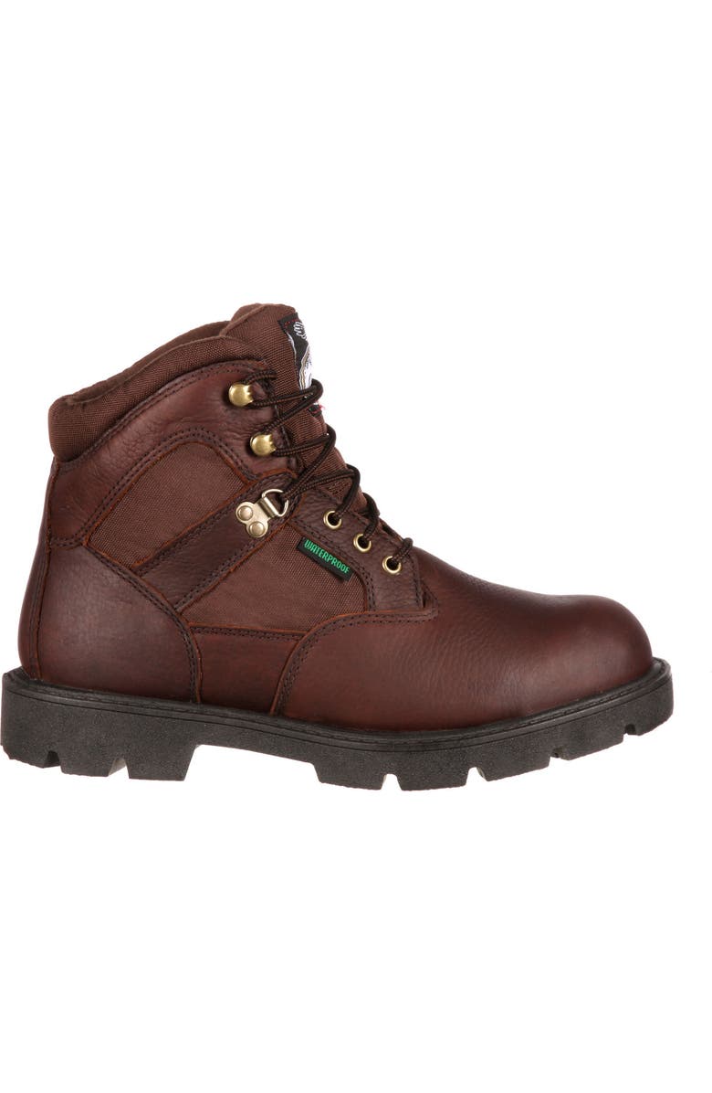 Georgia Boot Homeland Steel Toe Waterproof Work Boot, Main, color, Brown