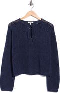 Splendid Beckham Cotton Blend Openwork Sweater