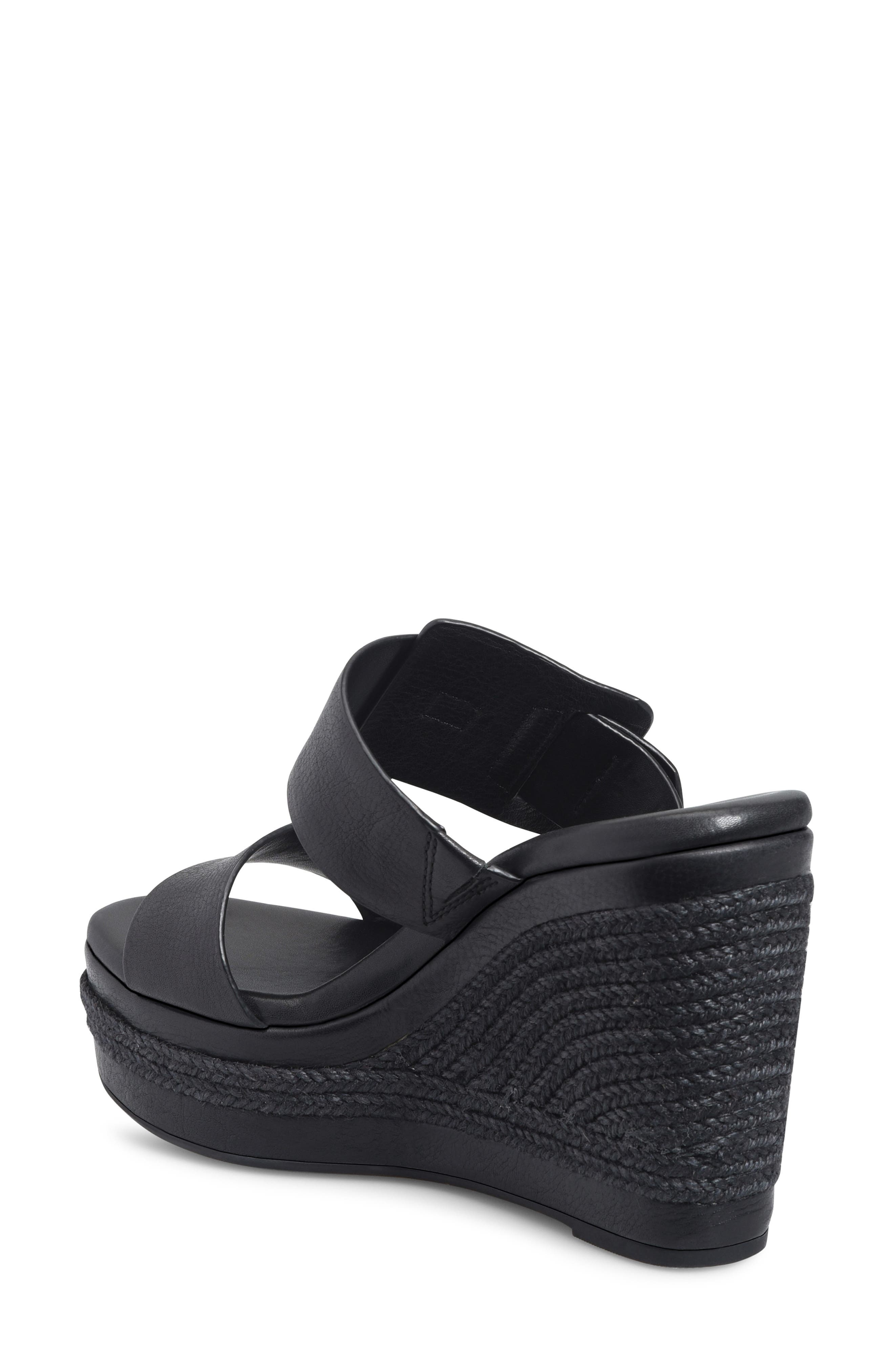 Kork-Ease<sup>®</sup> Raya Espadrille Platform Wedge Slide Sandal, Alternate, color, Black Fullgrain
