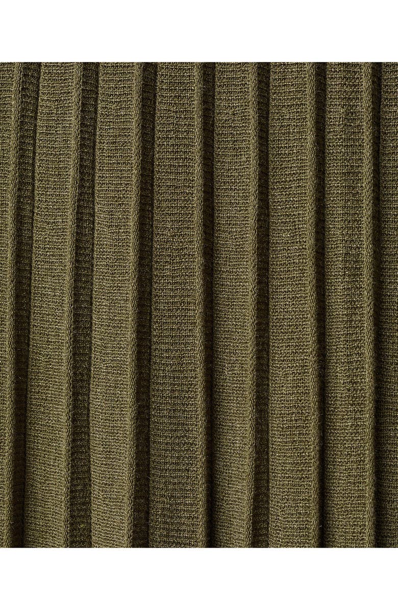 MANGO Valenti Pleated Maxi Sweater Skirt, Alternate, color, Khaki Green