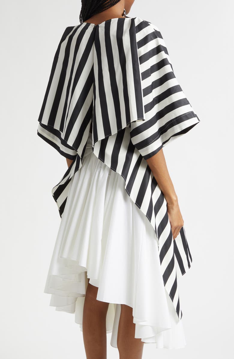 Jacquemus La Tunique Moisson Cotton & Silk Tunic, Alternate, color, Jacquard Medium Stripes