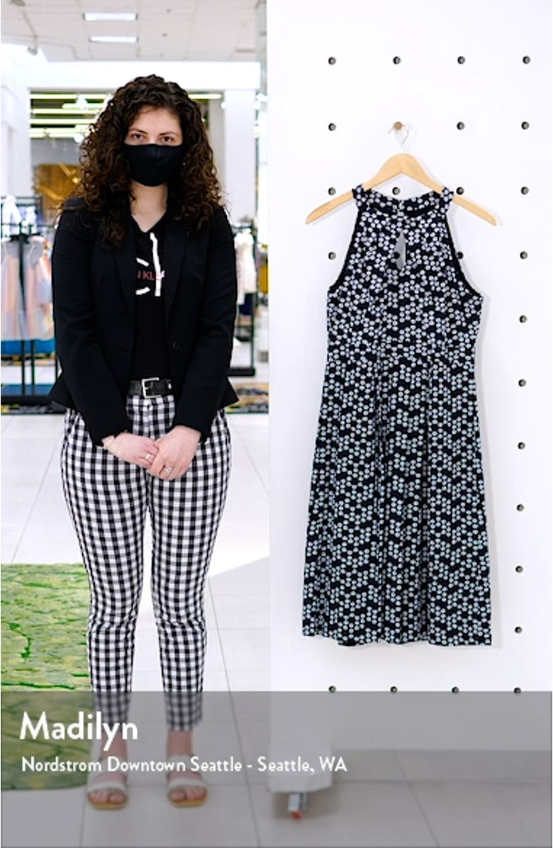 Daisy Embroidered Keyhole Halter Dress, sales video thumbnail