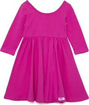 WORTHY THREADS Girls Solid Twirly Dress