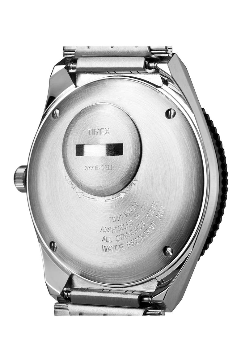 Q Reissue Bracelet Watch, 38mm, Alternate, color, SILVER/ BLUE/ RED