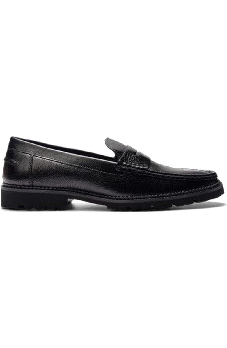 A. Veer Jasper Penny Loafer, Main, color, Black Leather