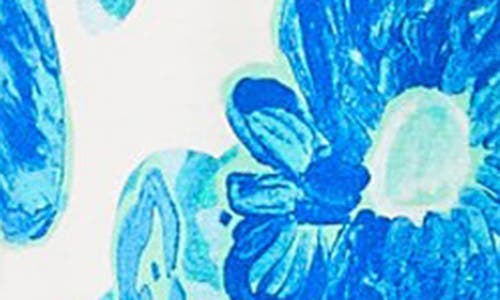 Alivia Jenna Shorts Pajamas In Floral Pond Blue